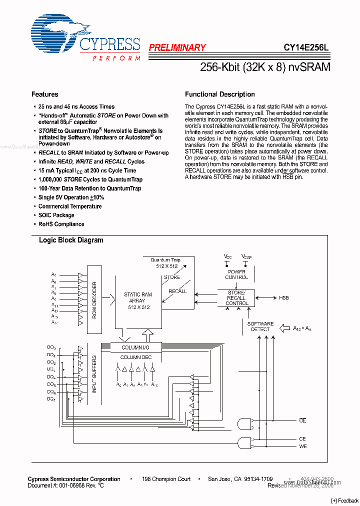 CY14E256L_4508295.PDF Datasheet
