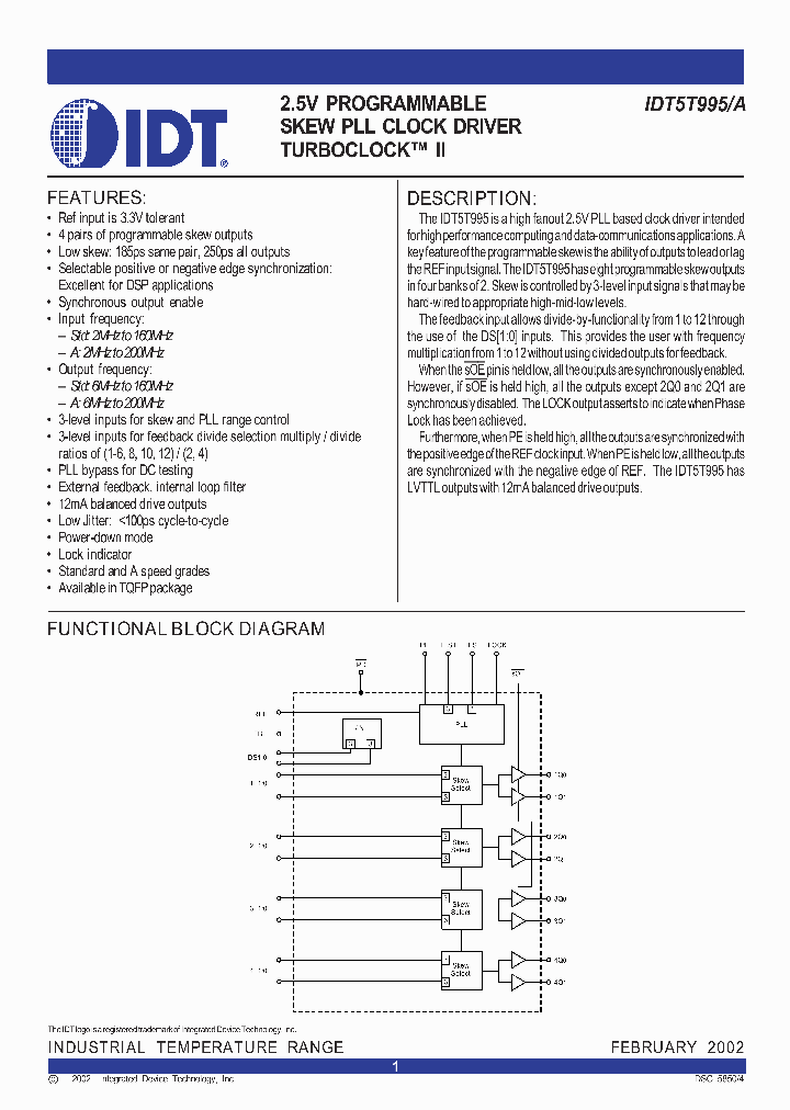 IDT5T995PFI_4508927.PDF Datasheet