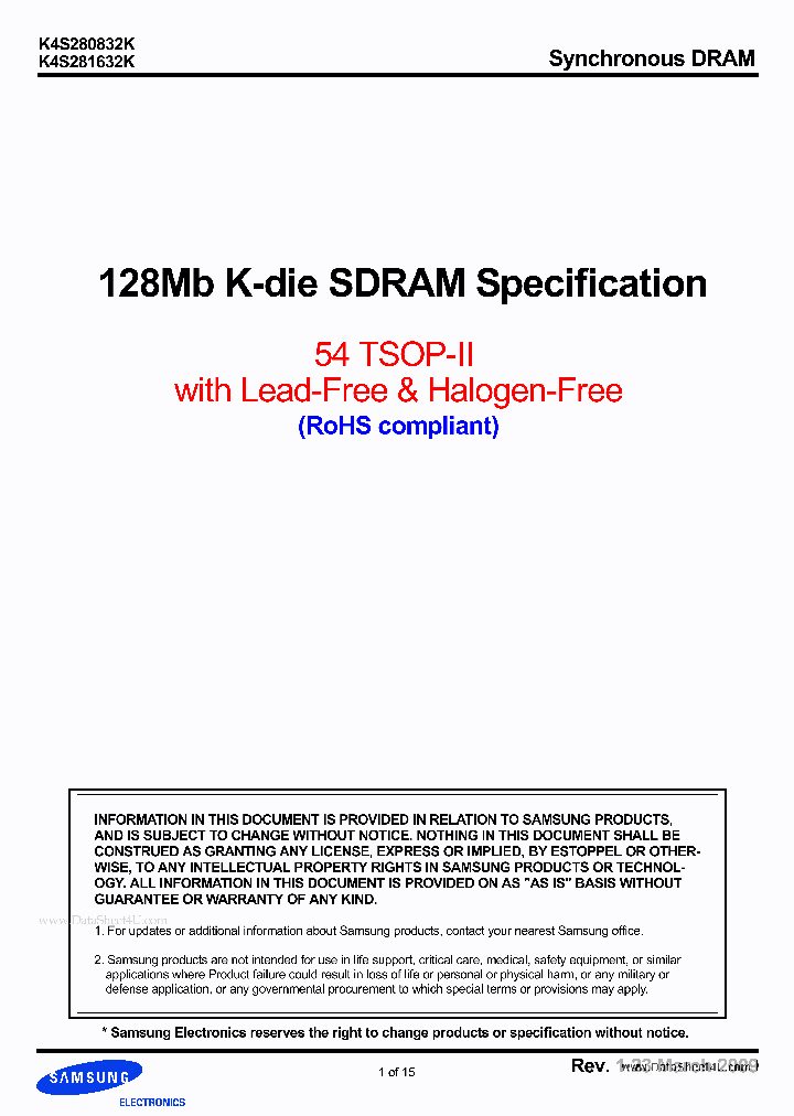 K4S281632K_4509208.PDF Datasheet