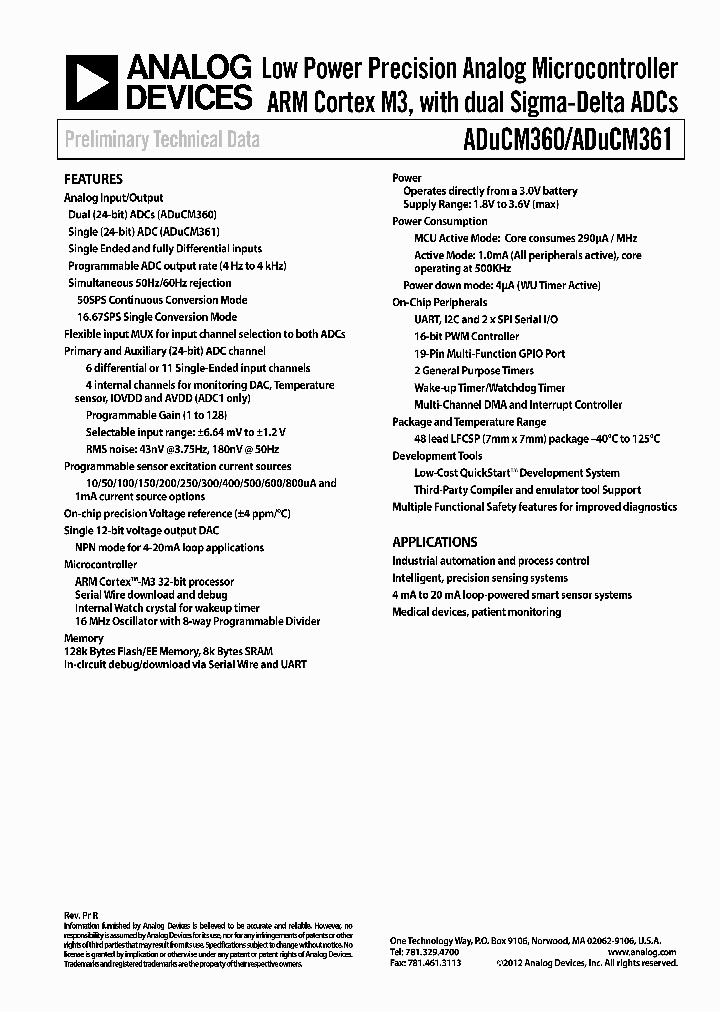 ADUCM360_4509213.PDF Datasheet