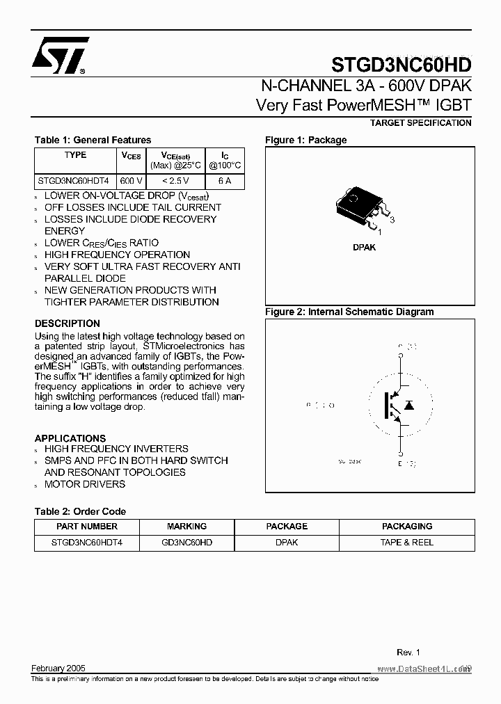 STGD3NC60HD_4510041.PDF Datasheet