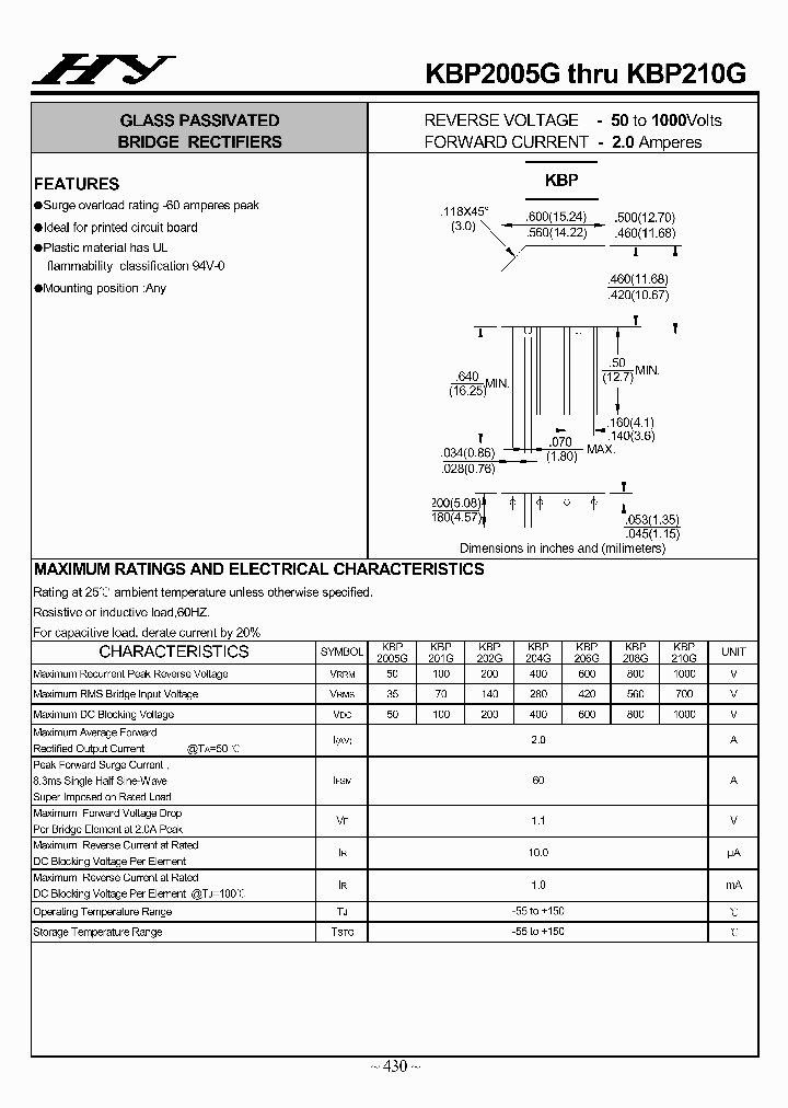 KBP206G_4510365.PDF Datasheet