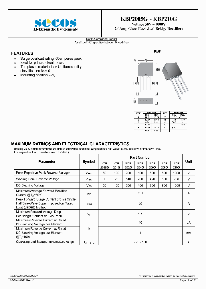 KBP206G_4510371.PDF Datasheet