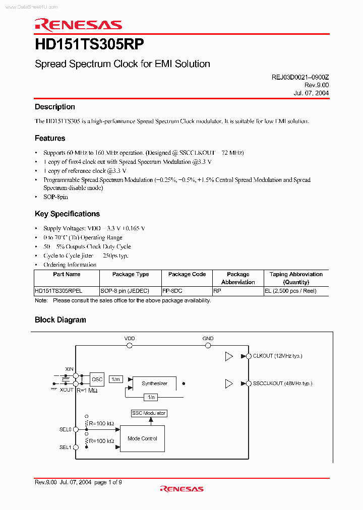 HD151TS305RP_4510785.PDF Datasheet