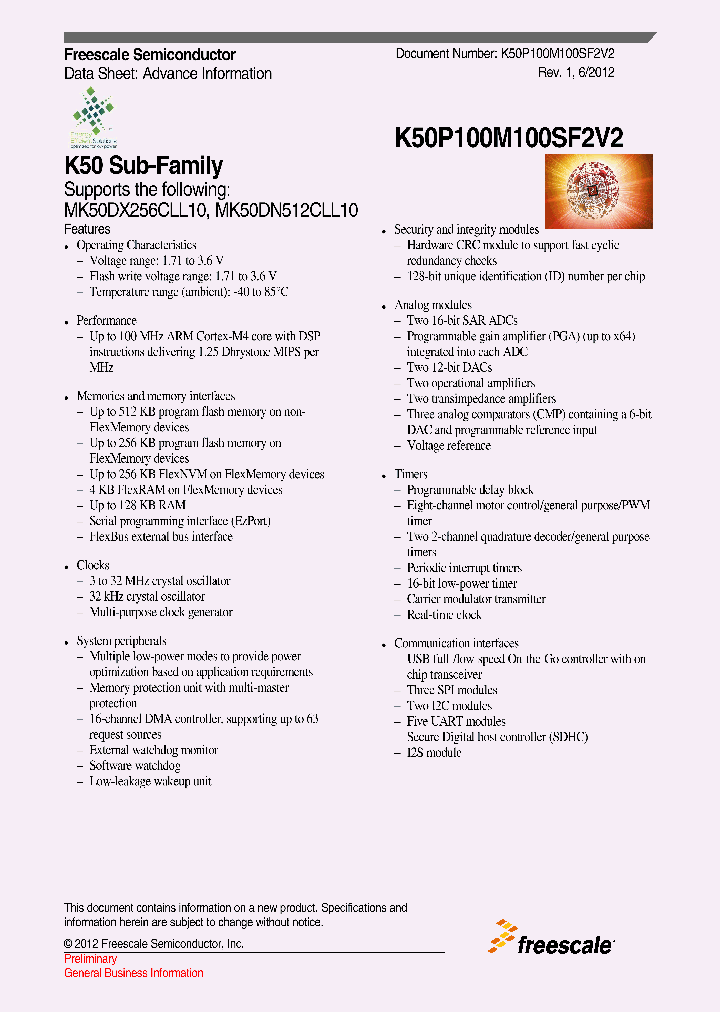 MK50DX256CLL10_4511519.PDF Datasheet