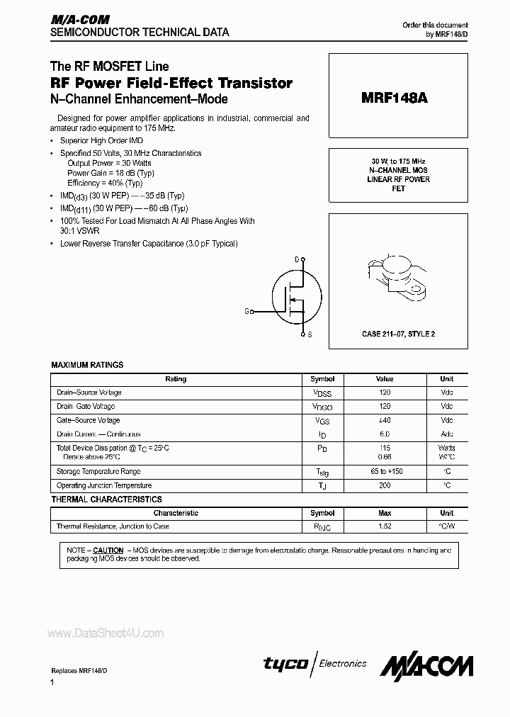MRF148A_4514976.PDF Datasheet