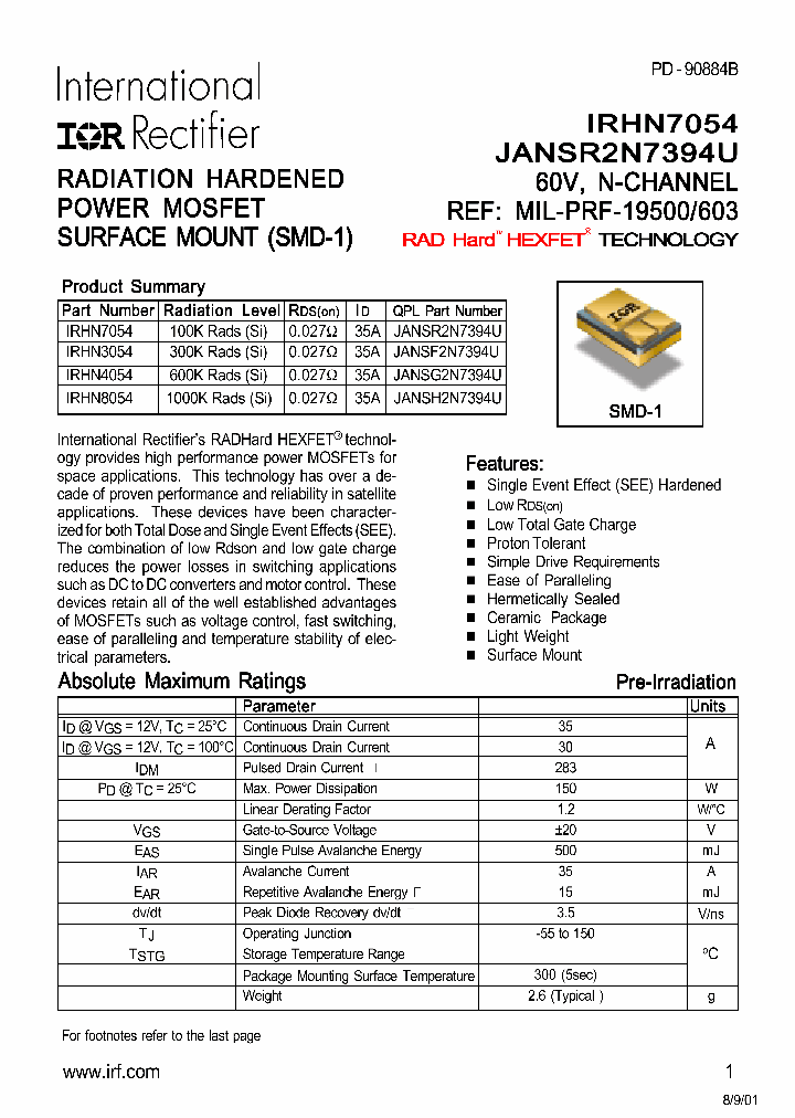 IRHN8054_4516211.PDF Datasheet