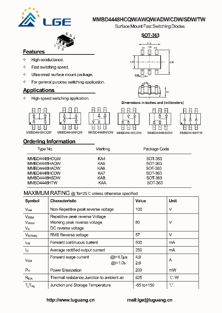 MMBD4448HSDW_4516760.PDF Datasheet