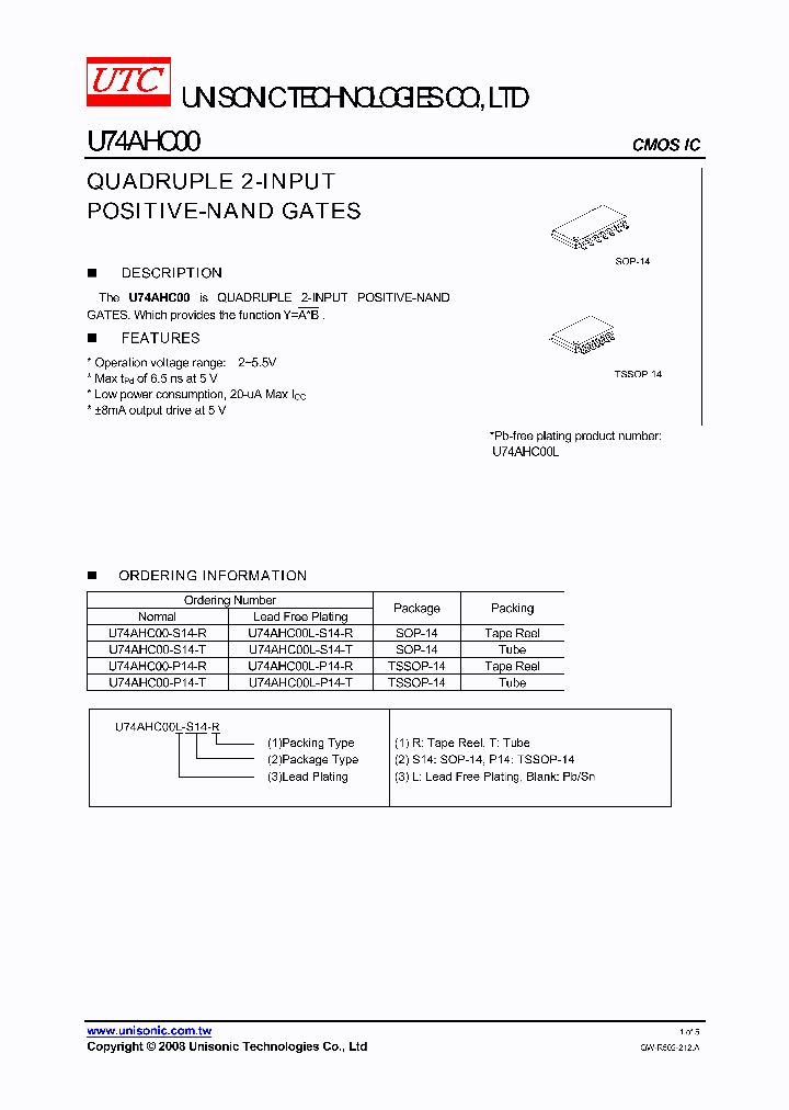 U74AHC00_4517730.PDF Datasheet