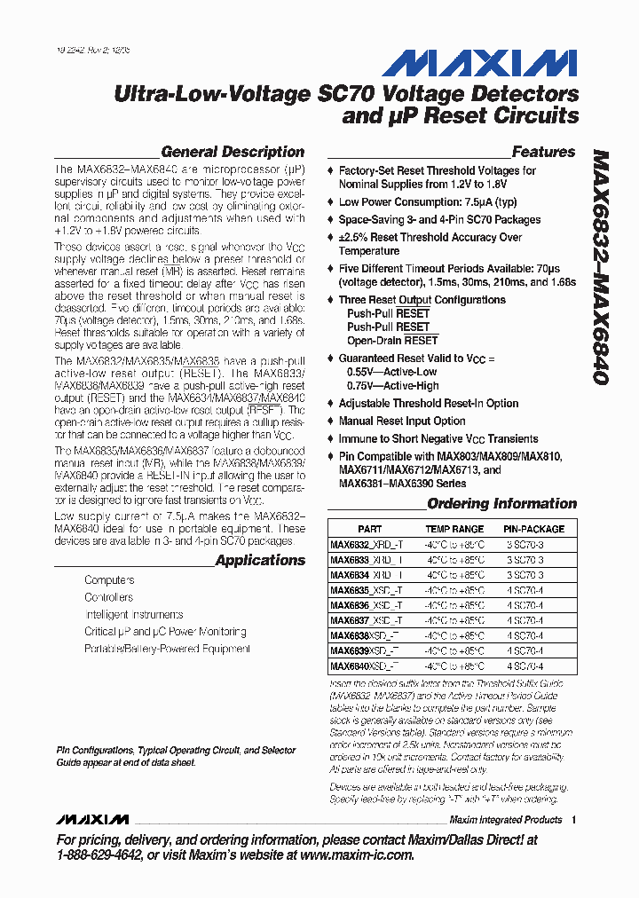 MAX6833HXRD3T_4527732.PDF Datasheet