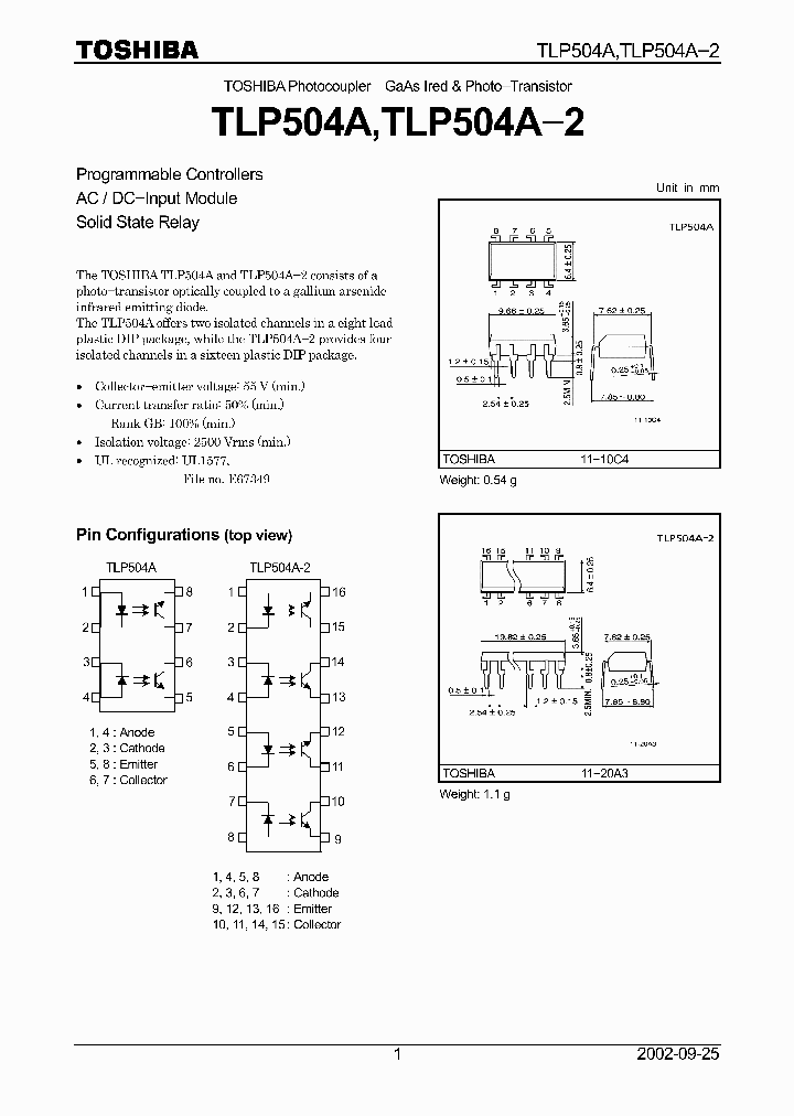 TLP504A_4528520.PDF Datasheet