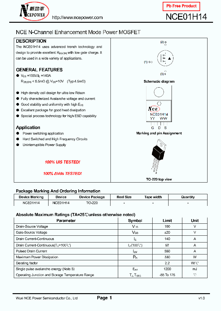 NCE01H14_4528418.PDF Datasheet