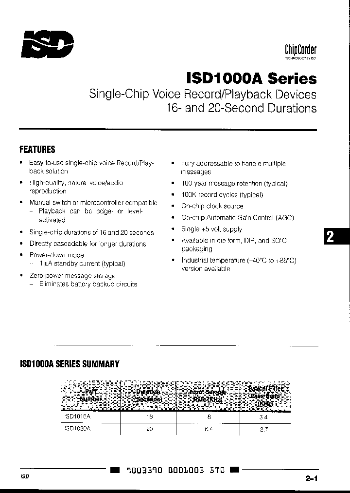 ISD2540PI_4529306.PDF Datasheet