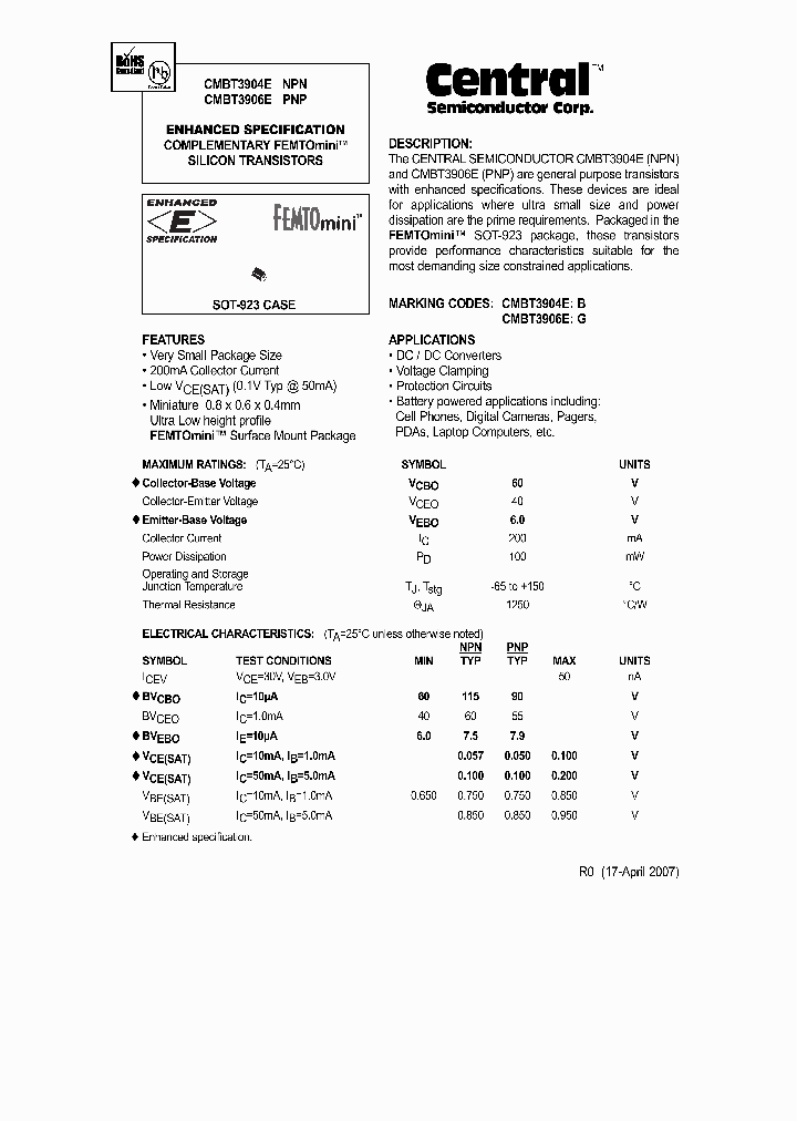 CMBT3906E_4529720.PDF Datasheet