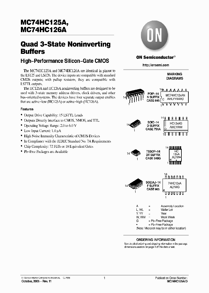 MC74HC125ADG_4537330.PDF Datasheet