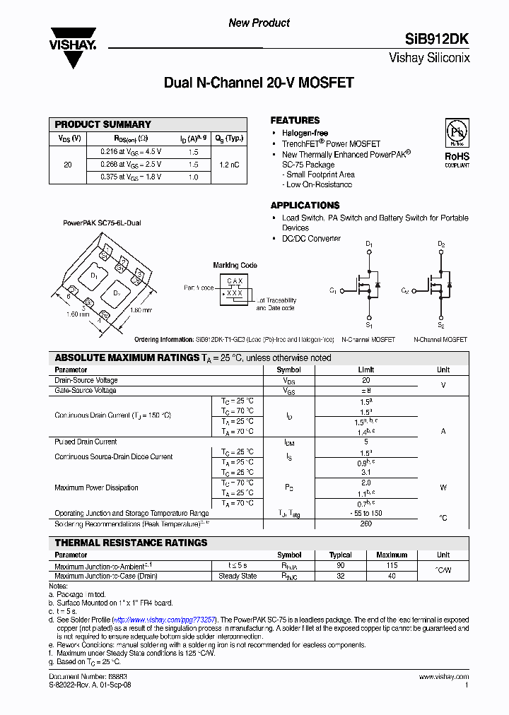 SIB912DK-T1-GE3_4540429.PDF Datasheet