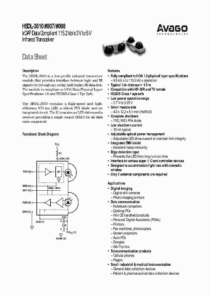 HSDL-3610_4540800.PDF Datasheet