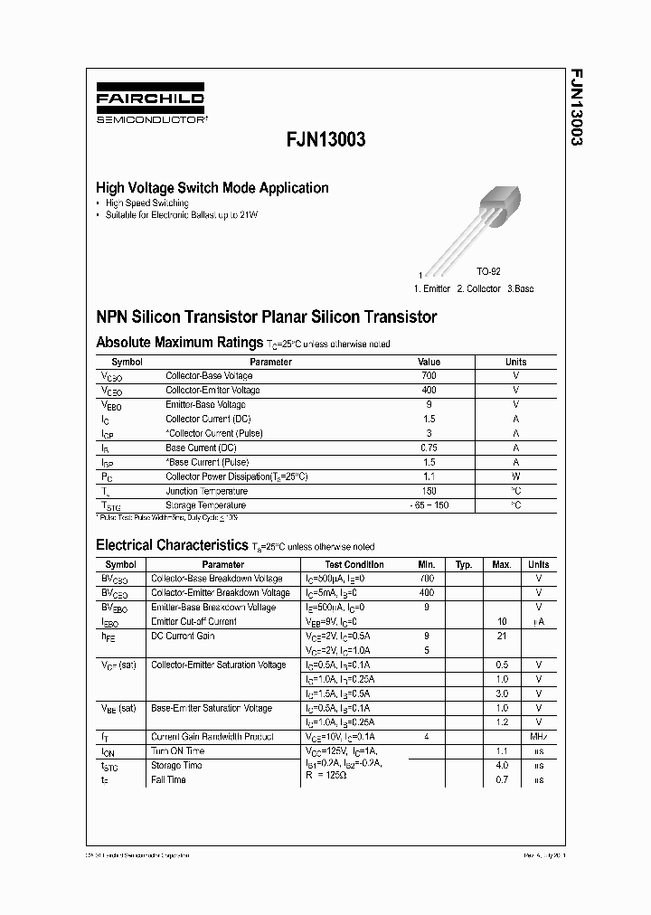 FJN13003TA_4548473.PDF Datasheet