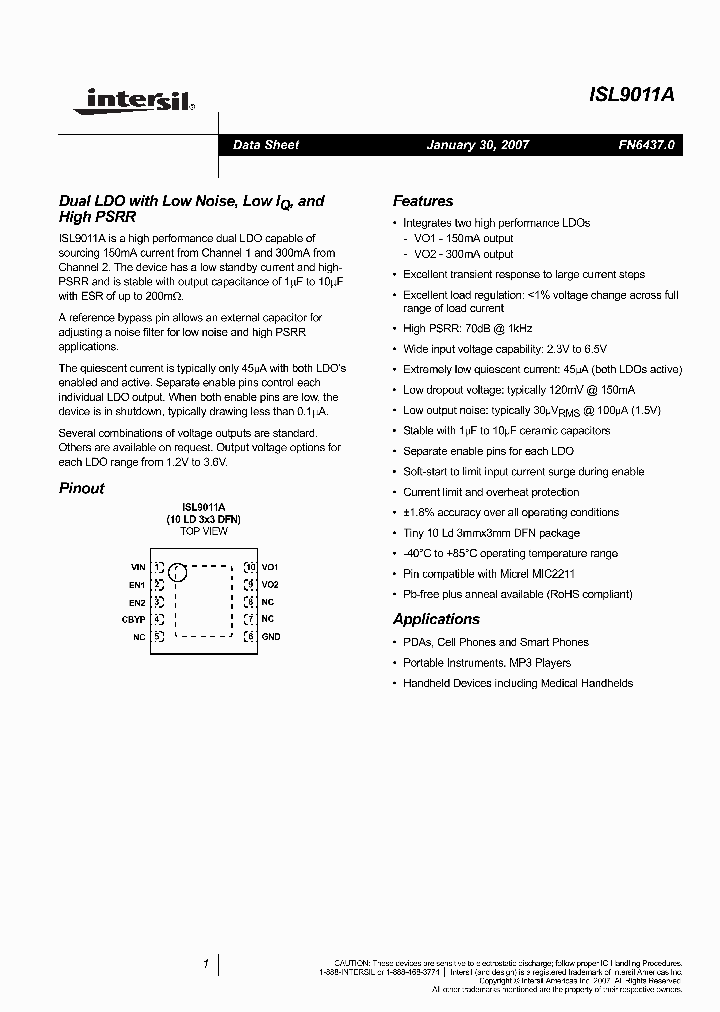 ISL9011AIRNCZ_4549259.PDF Datasheet