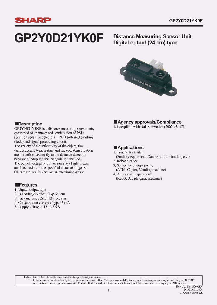 GP2Y0D21YK0F_4548637.PDF Datasheet