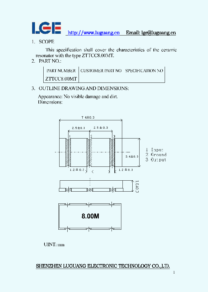 ZTTCC800MT_4548555.PDF Datasheet