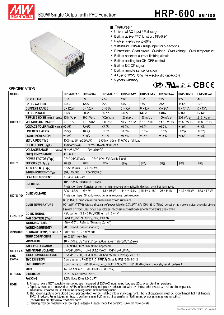 HRP-600-33_4550065.PDF Datasheet