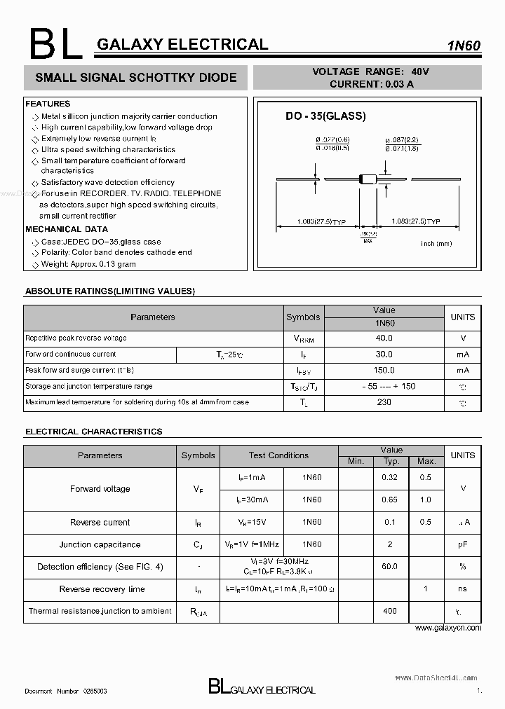 1N60_4553287.PDF Datasheet