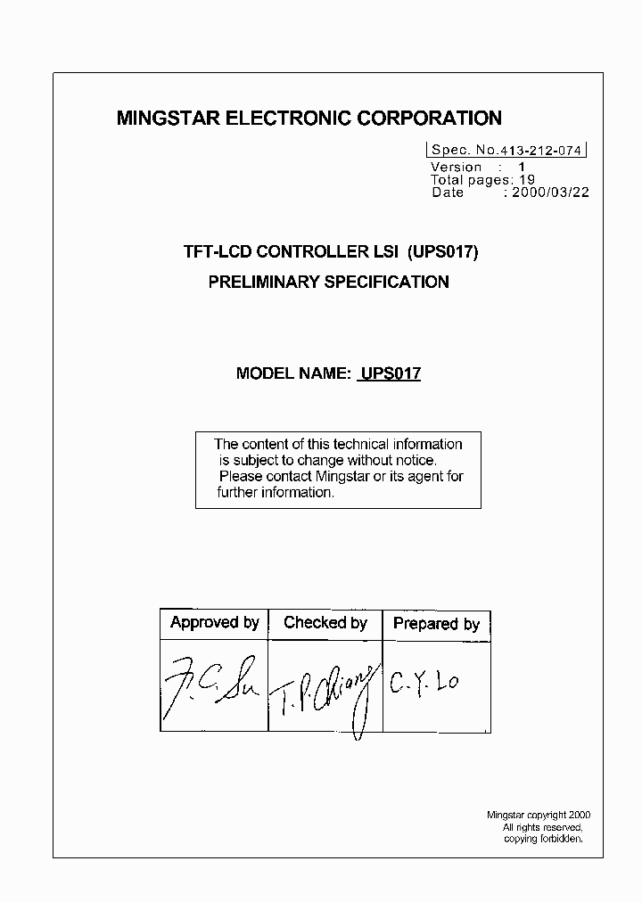 UPS017_4554976.PDF Datasheet