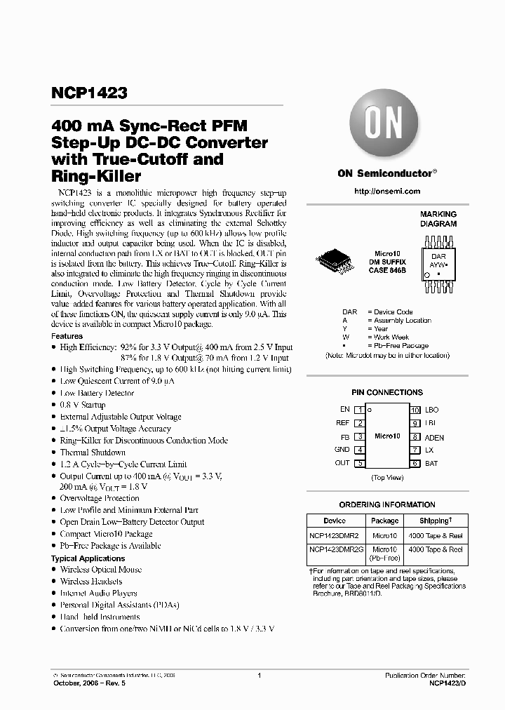 NCP1423DMR2G_4558428.PDF Datasheet
