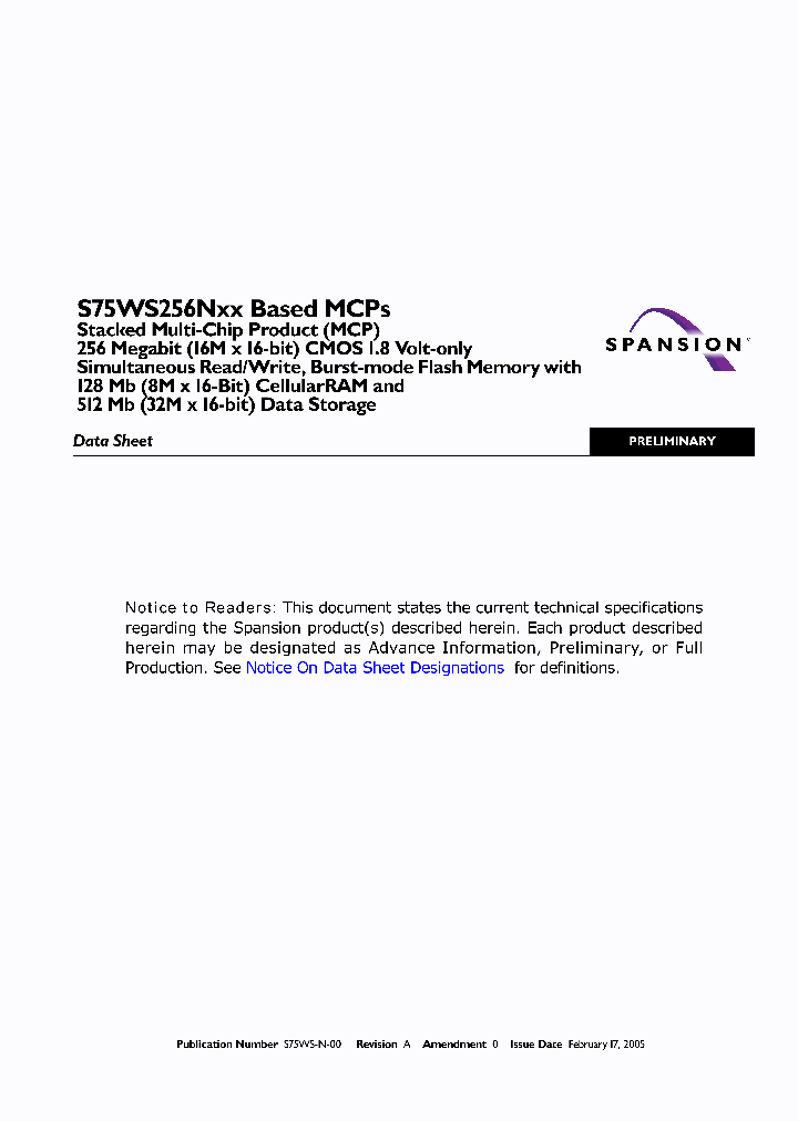 S75WS256NDFBFWPB_4559759.PDF Datasheet