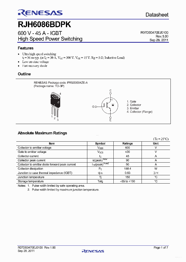 RJH6086BDPK_4562360.PDF Datasheet