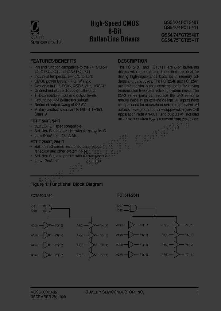 QS74FCT541TSO_4562407.PDF Datasheet