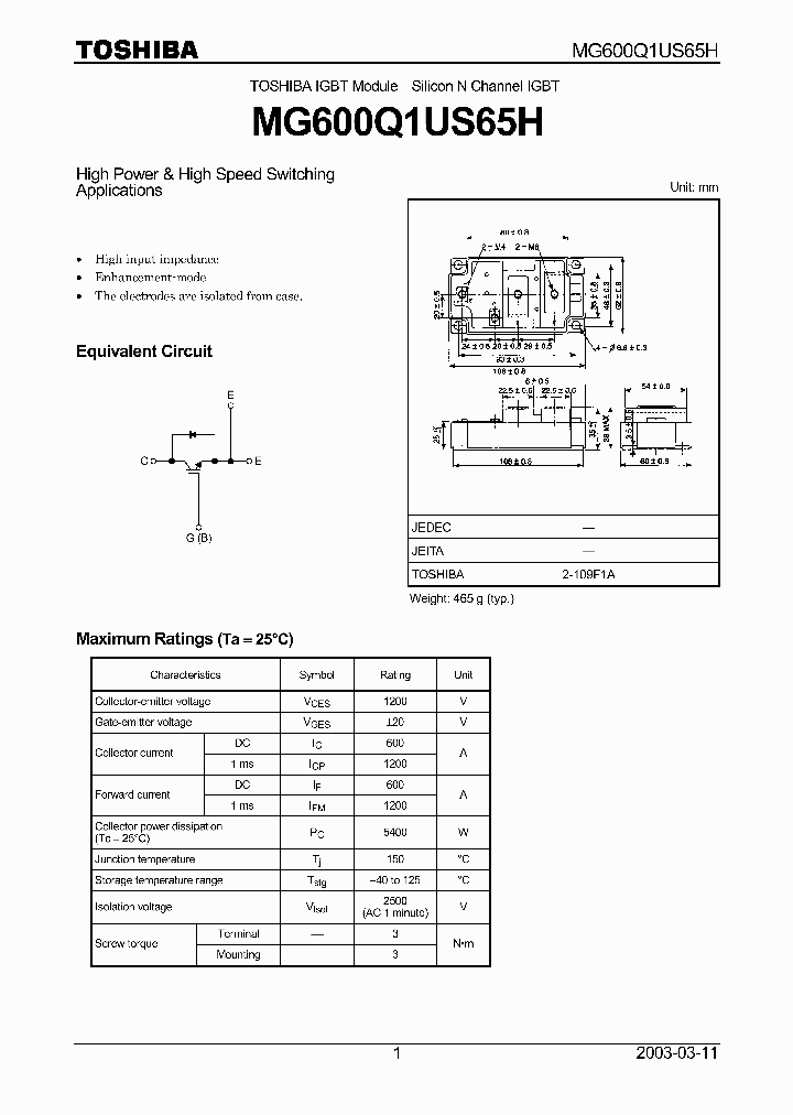 MG600Q1US65H_4563014.PDF Datasheet