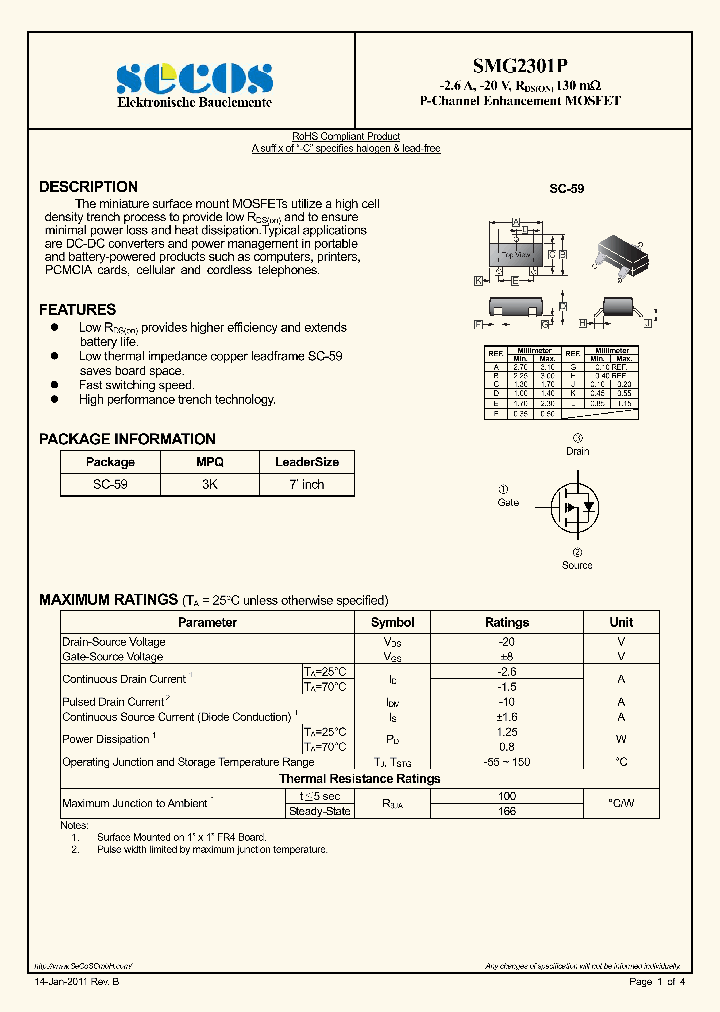 SMG2301P_4563217.PDF Datasheet