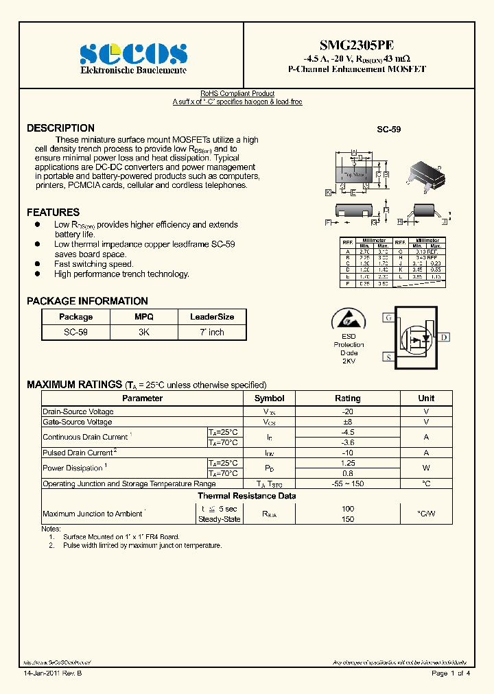 SMG2305PE_4563225.PDF Datasheet