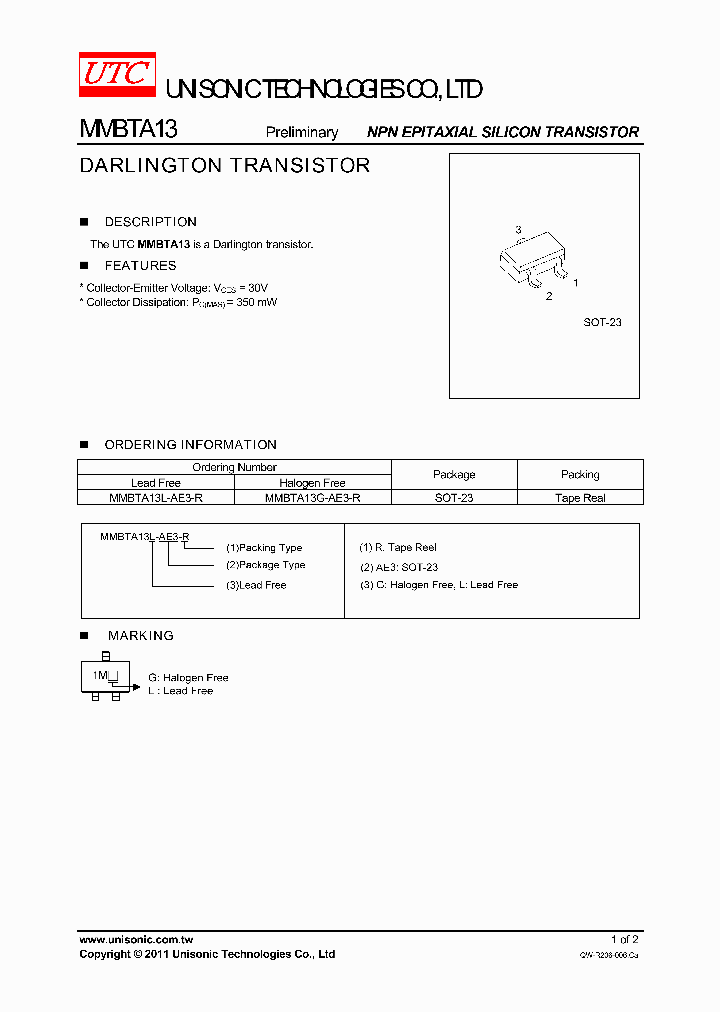 MMBTA13G-AE3-R_4565208.PDF Datasheet