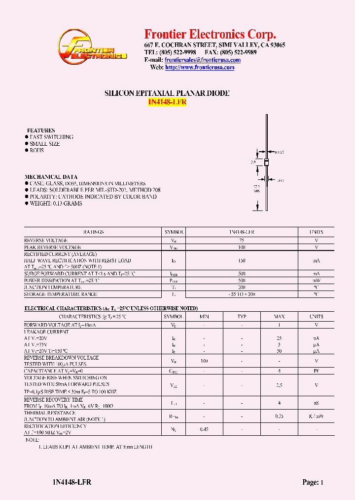 1N4148-LFR_4566725.PDF Datasheet