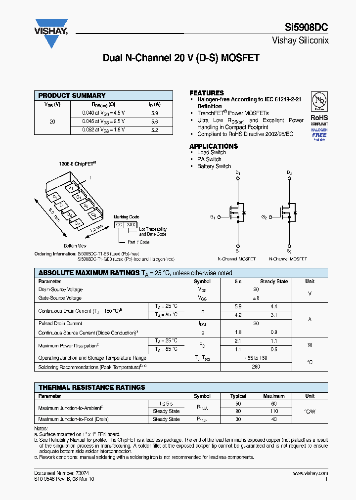 SI5908DC-T1-E3_4568304.PDF Datasheet