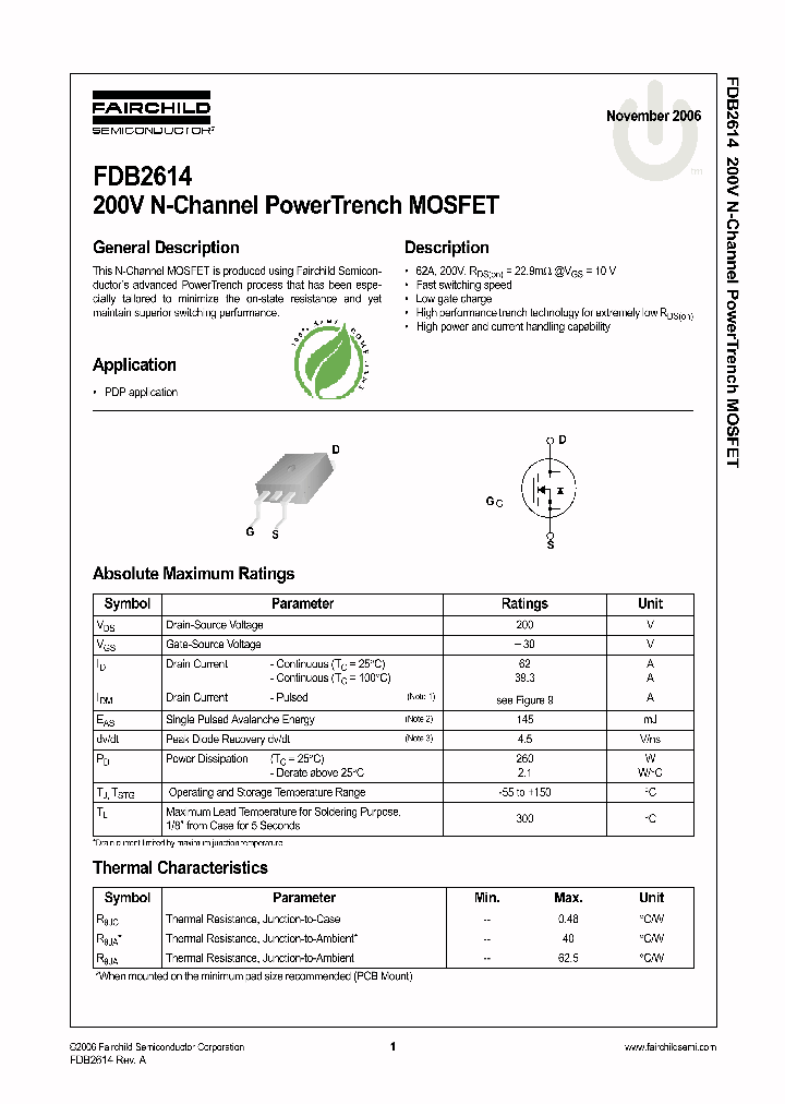 FDB2614_4568826.PDF Datasheet