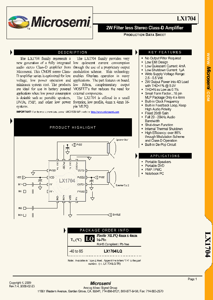 LX1704ILQ-TR_4574440.PDF Datasheet