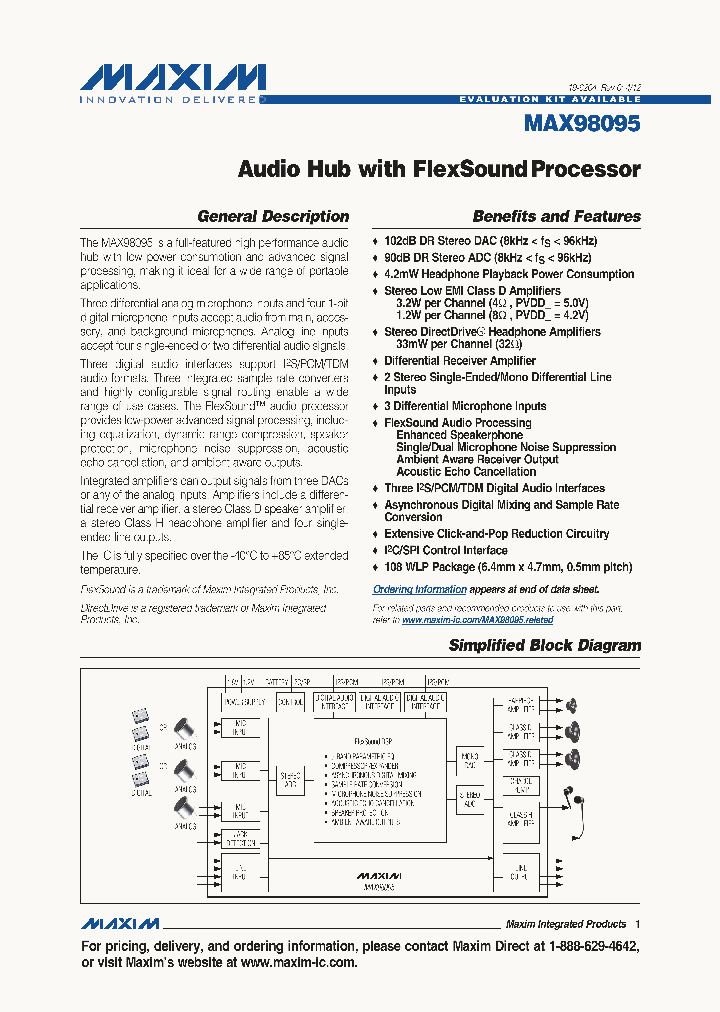 MAX98095_4571565.PDF Datasheet