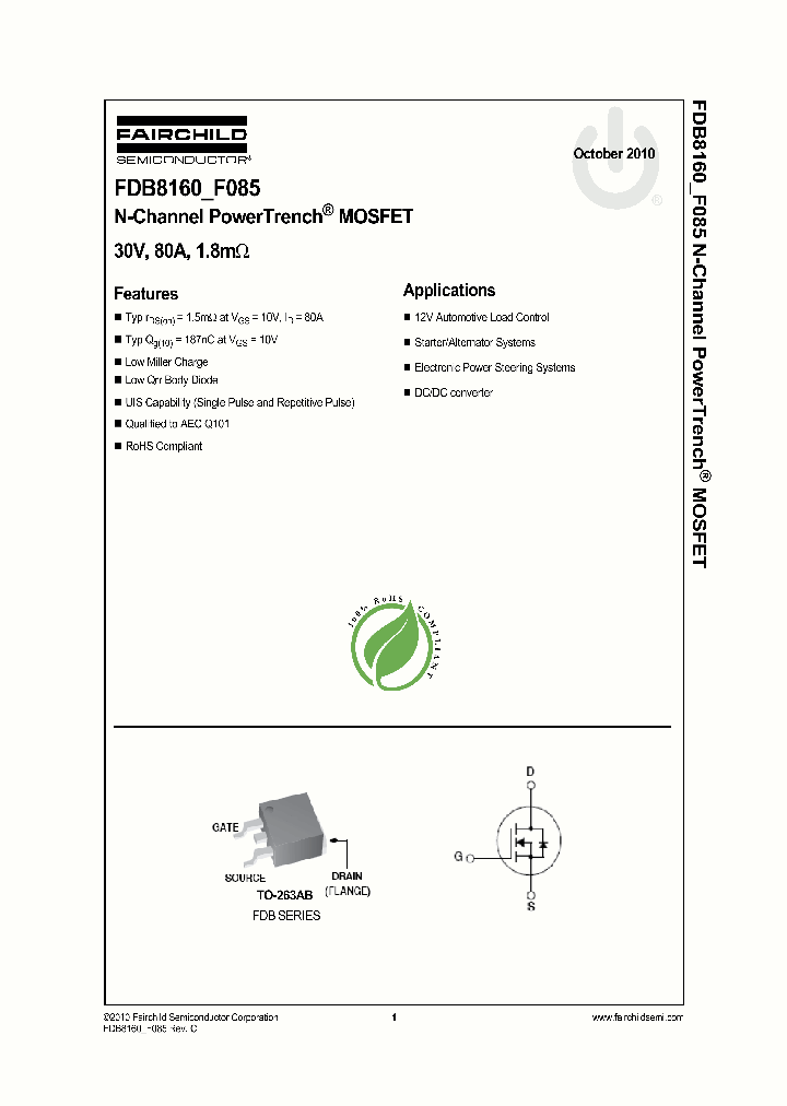FDB8160_4575829.PDF Datasheet