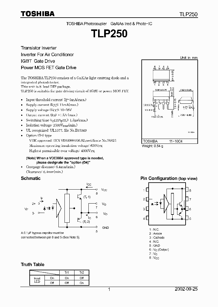TLP250_4581958.PDF Datasheet