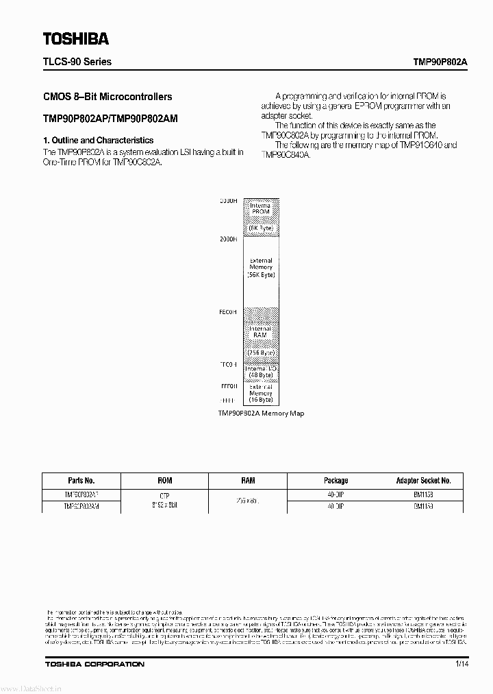 TMP90P802A_4582386.PDF Datasheet