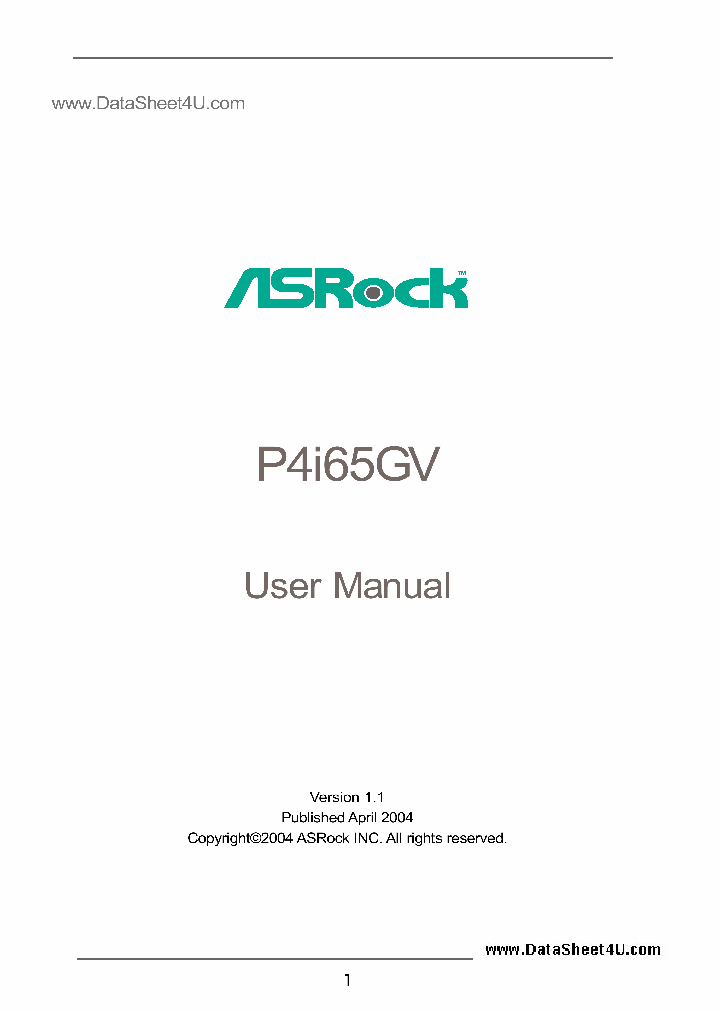 P4I65GV_4583056.PDF Datasheet