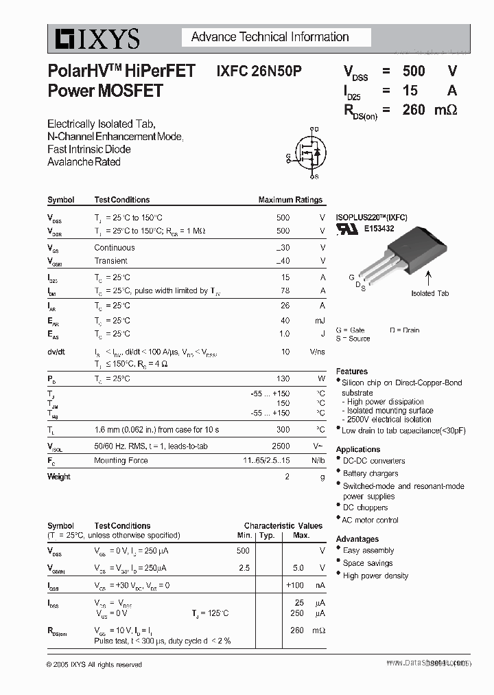 IXFC26N50P_4583883.PDF Datasheet