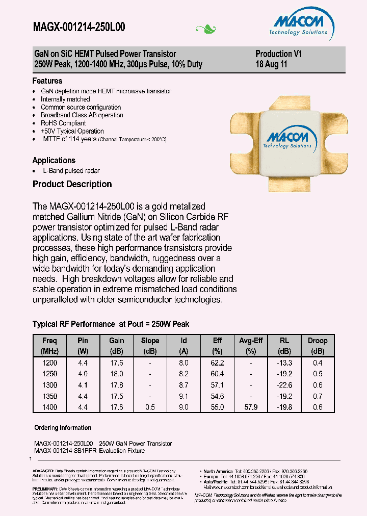 MAGX-001214-250L00_4585776.PDF Datasheet