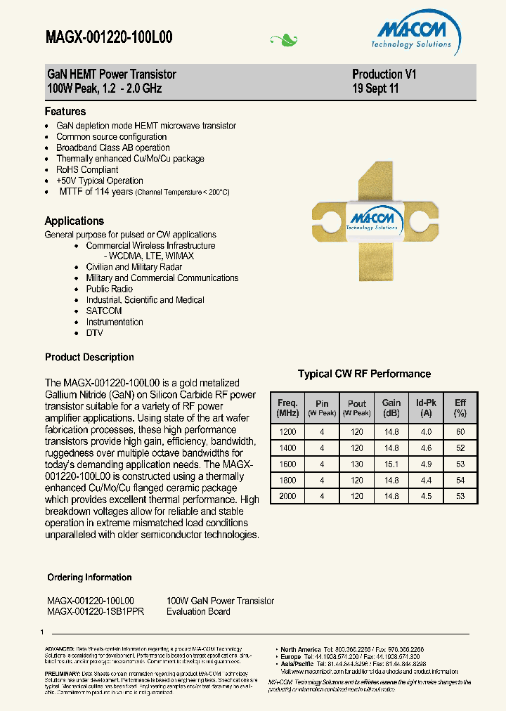 MAGX-001220-1SB1PPR_4585780.PDF Datasheet