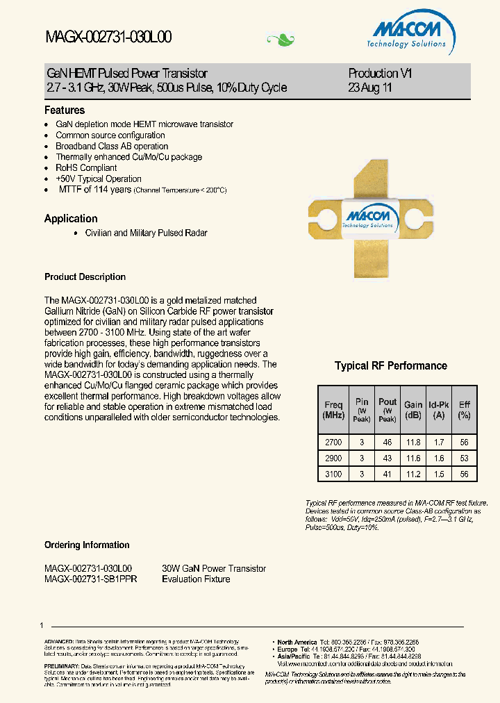 MAGX-002731-SB1PPR_4585784.PDF Datasheet