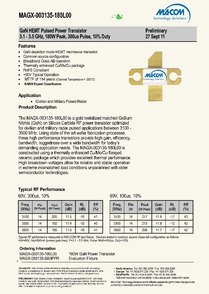 MAGX-003135-SB3PPR_4585790.PDF Datasheet